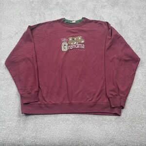 M&C Sportswear Simply The Beary Best Grandma Sweatshirt Size 2XL Red